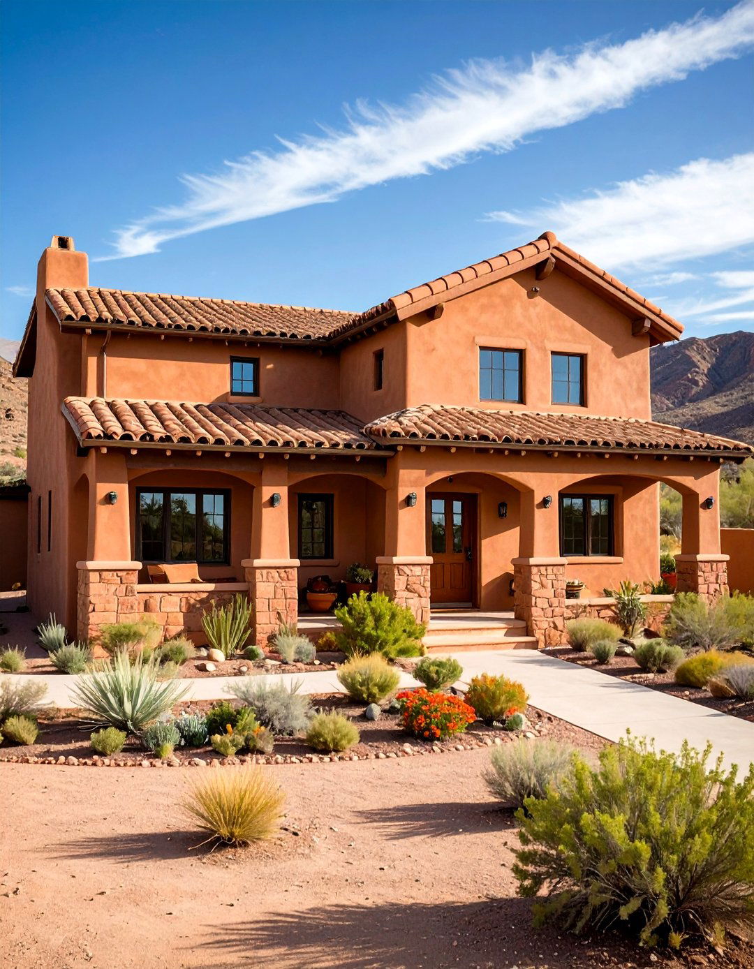 Clay Brick Southwestern Adobe - 24 Orange House Exterior Ideas