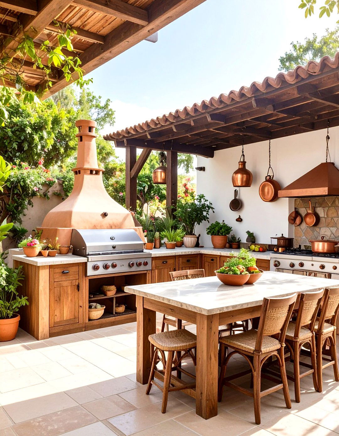 Clay Oven Rustic Outdoor Kitchen - 24 Mexican Outdoor Kitchen Ideas