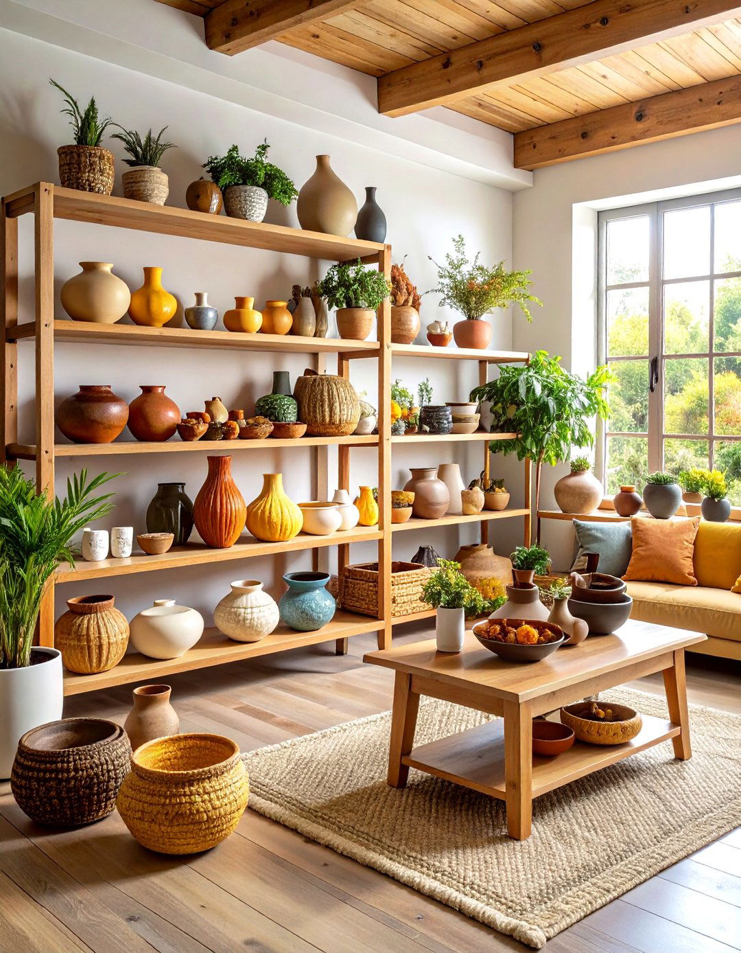 Clay Pottery Living Room - 24 Southwest Living Room Ideas