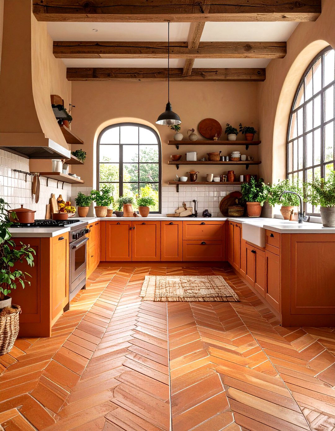 Clay Tile Kitchen Flooring - 24 Earthy Kitchen Ideas