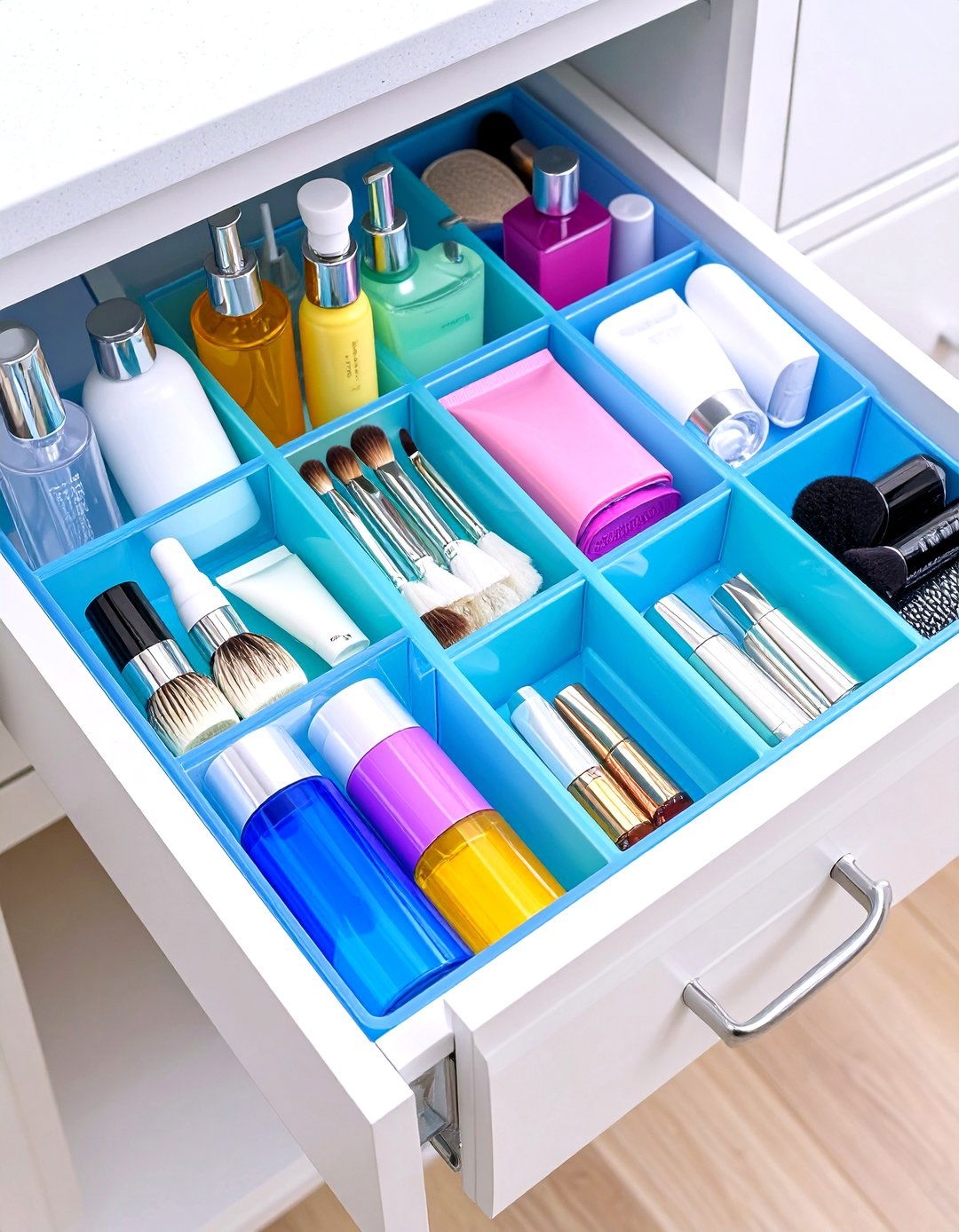 Clear Acrylic Drawer Dividers - 24 Bathroom Counter Organization Ideas