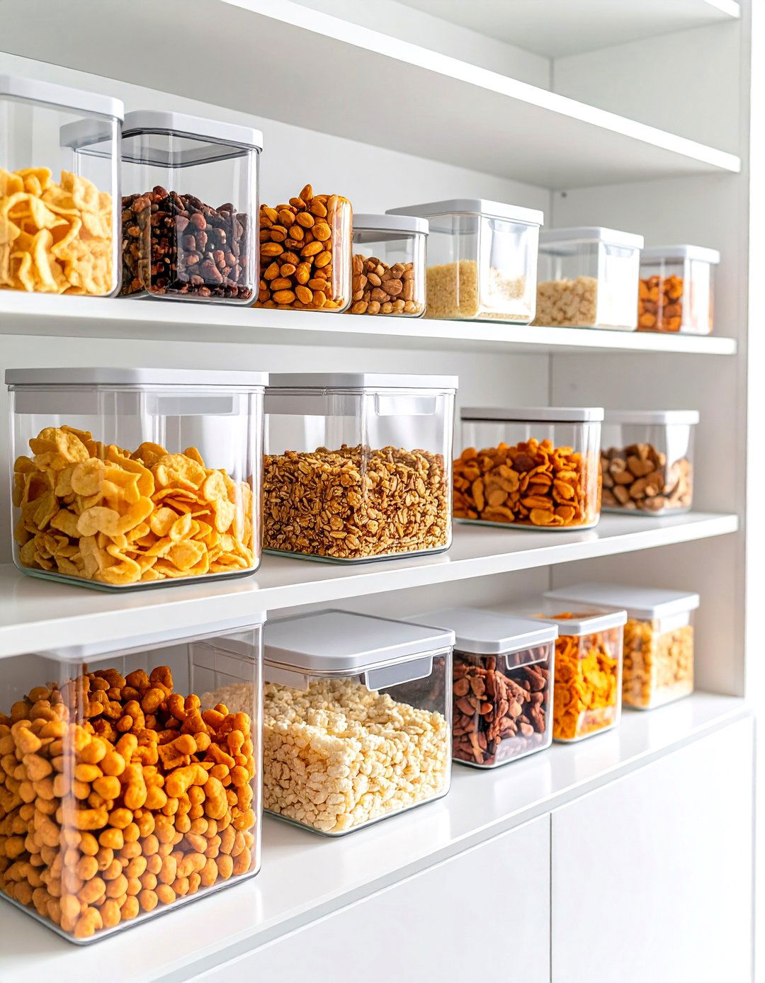 Clear Container Pantry System - 24 Snack Storage Ideas