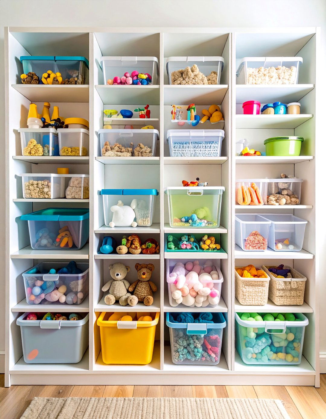Clear Container Visibility System - 24 Nursery Closet Ideas