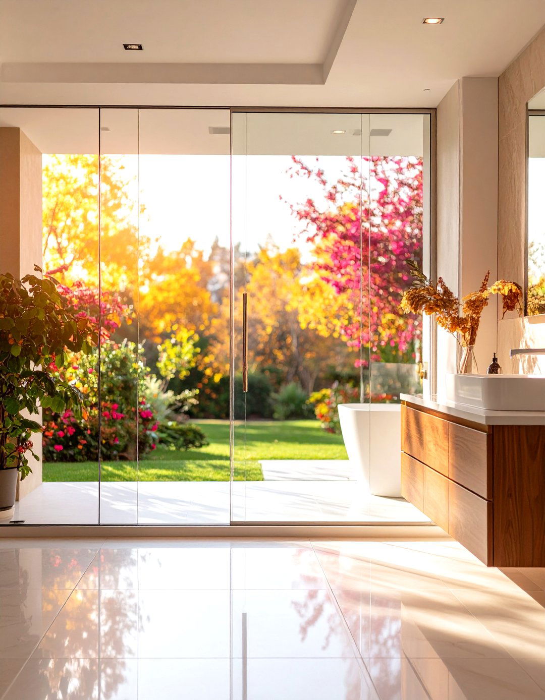 Clear Glass Bathroom Doors - 24 Bathroom Door Ideas