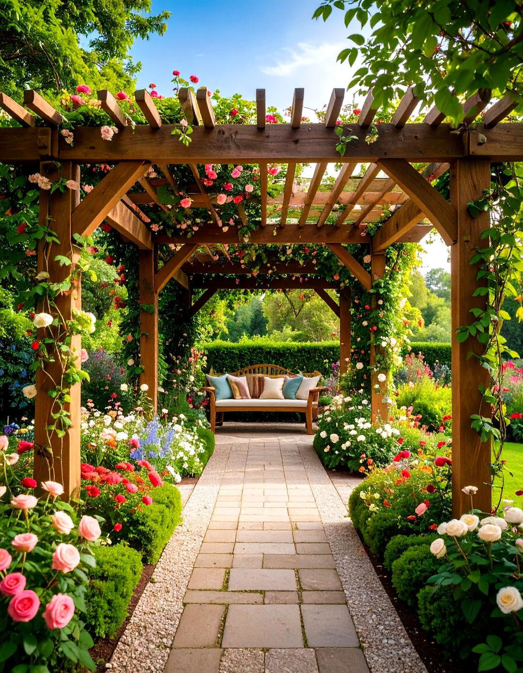 Climbing Plant and Pergola Garden - 24 Victorian Front Garden Ideas