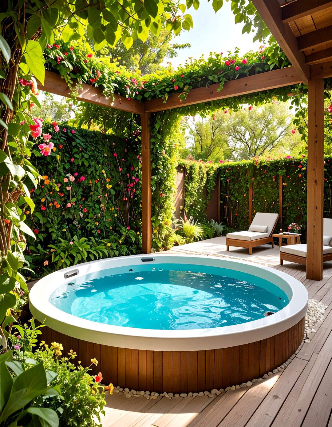 Climbing Vine Privacy Screen - 24 Backyard Hot Tub Privacy Ideas