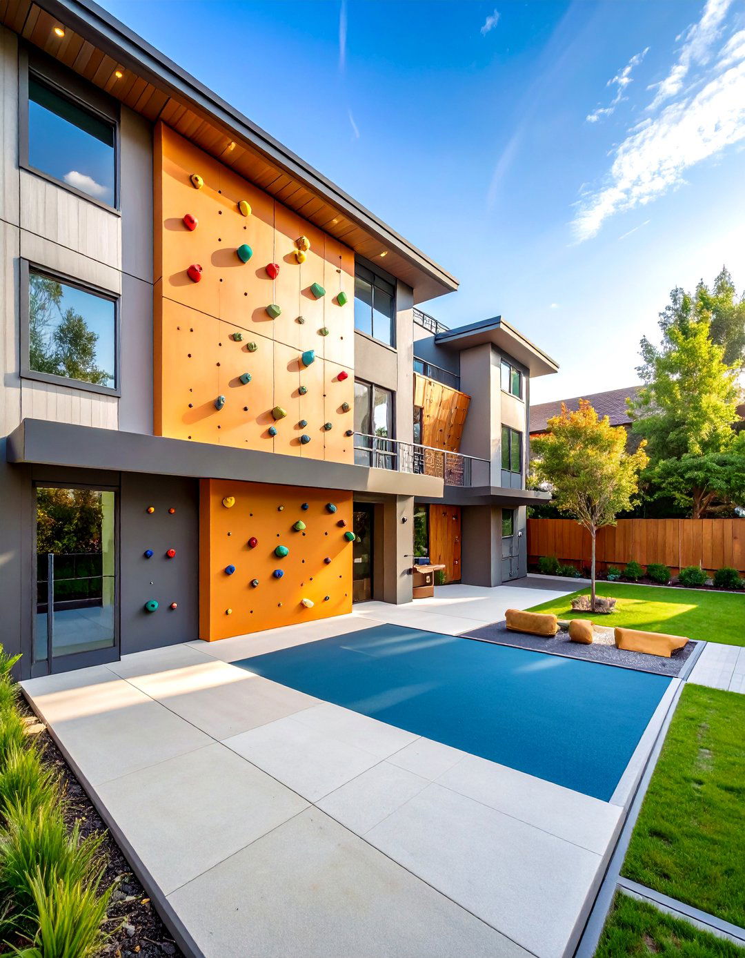 Climbing Wall Challenge Center - 24 Backyard Playground Ideas