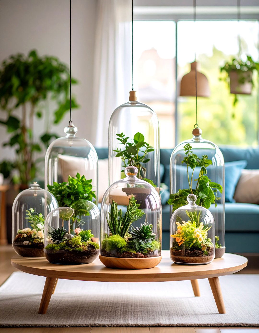 Cloche Garden Bell Display - 24 Indoor Greenhouse Ideas