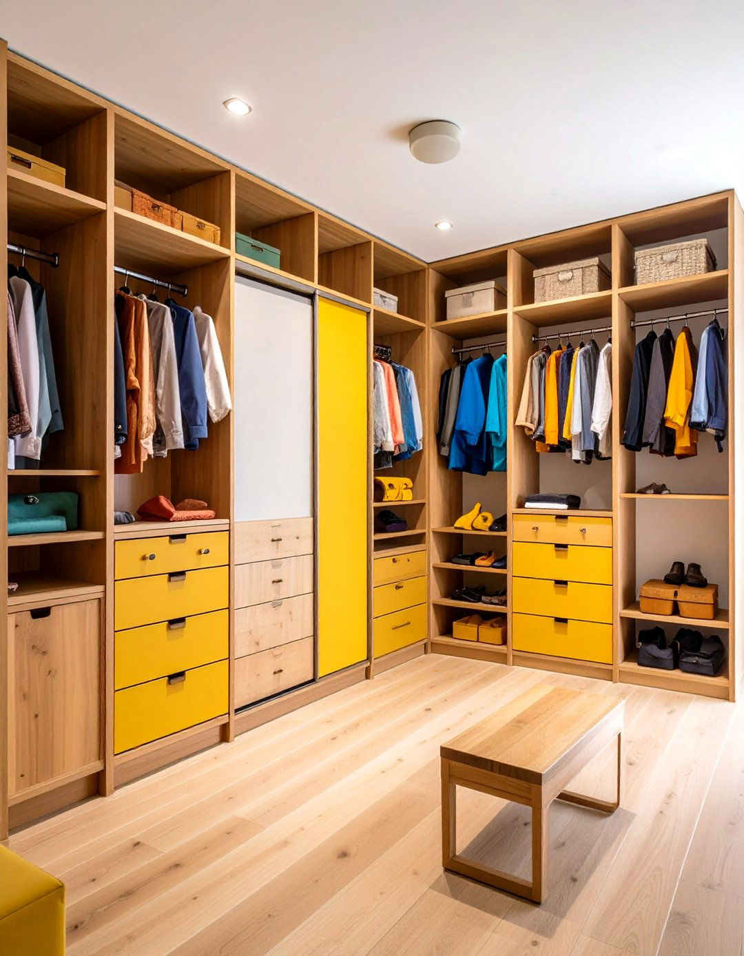 Closet Conversion Drop Zone with Sliding Doors - 24 Drop Zone Ideas