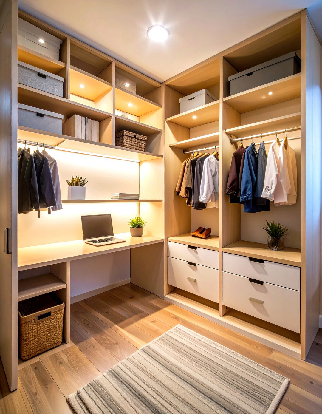 Closet Conversion Office Nook - 24 Desk in Living Room Ideas