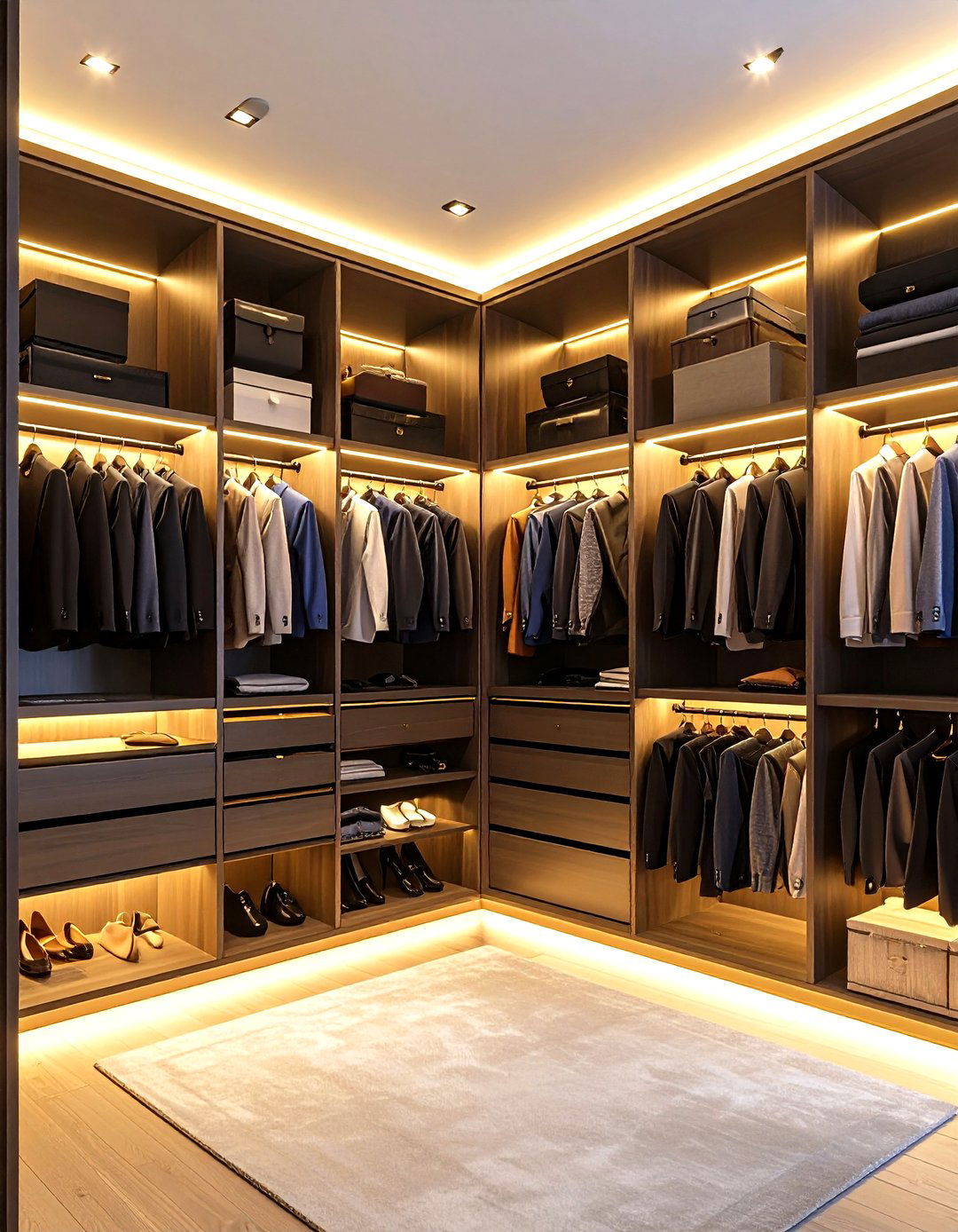 Closet Interior Illumination - 24 Neon Bedroom Ideas