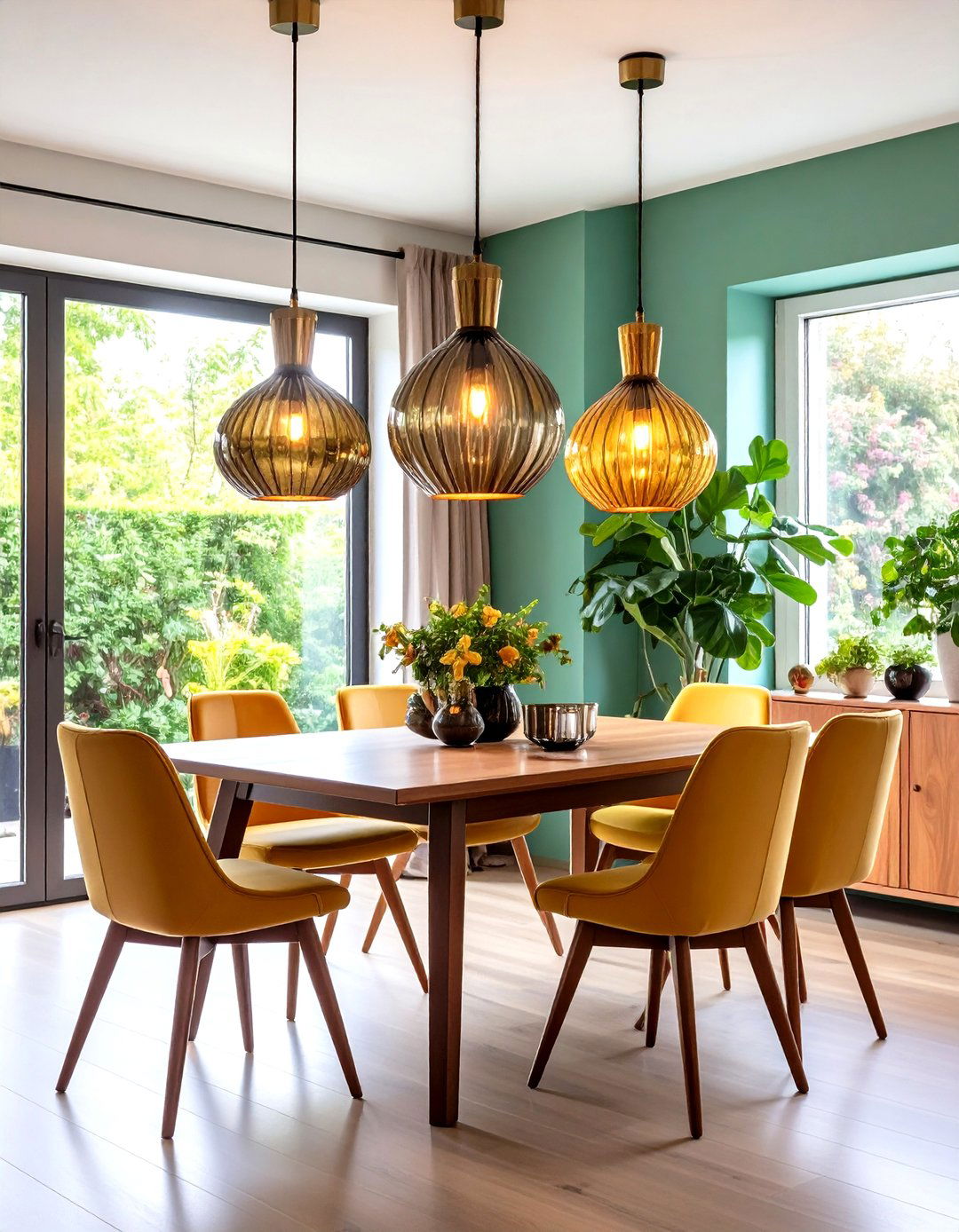 Clustered Pendant Lighting for Visual Interest - 24 Small Dining Room Lighting Ideas