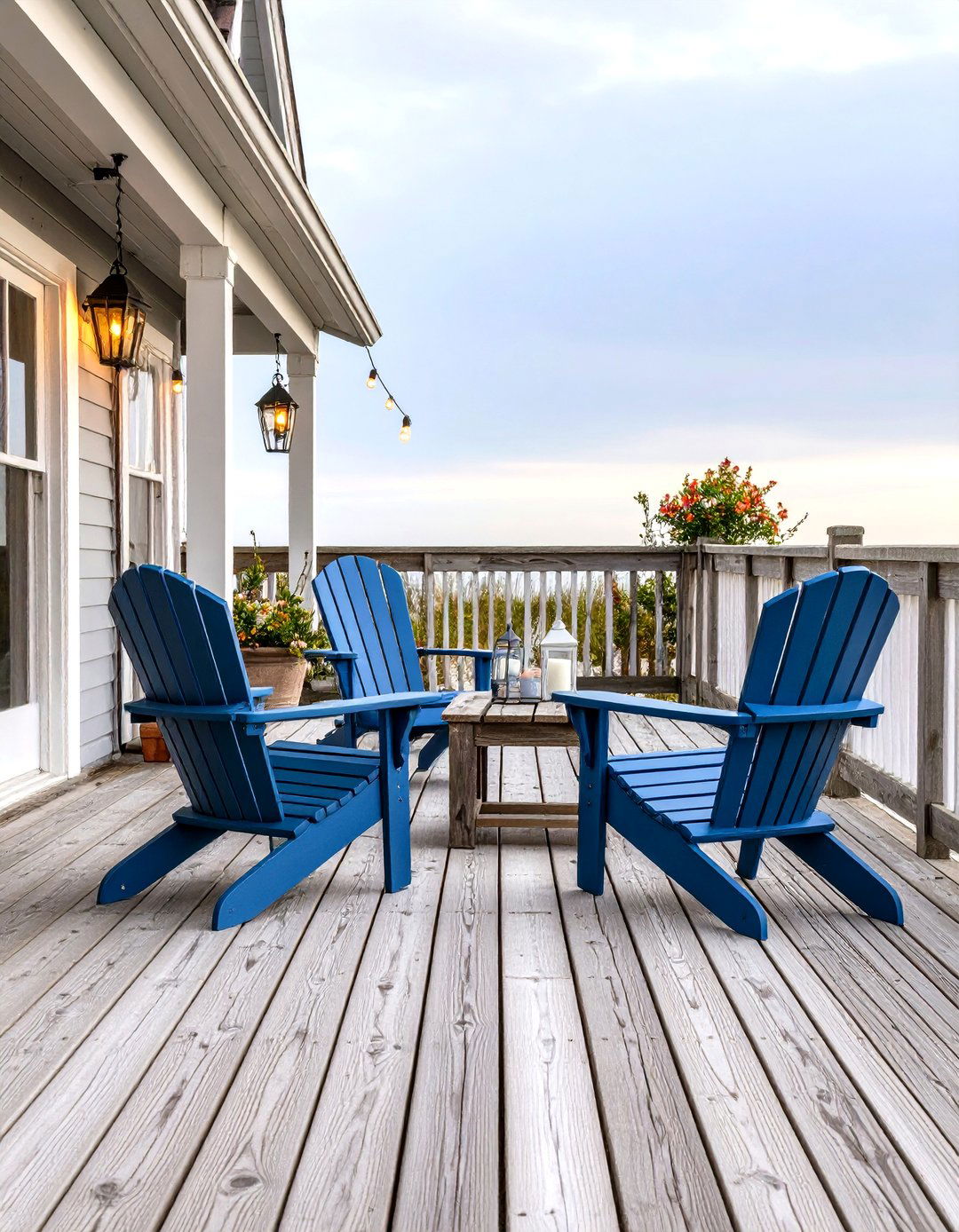 Coastal Beach House Deck with Nautical Themes - 24 Outdoor Living Space Ideas