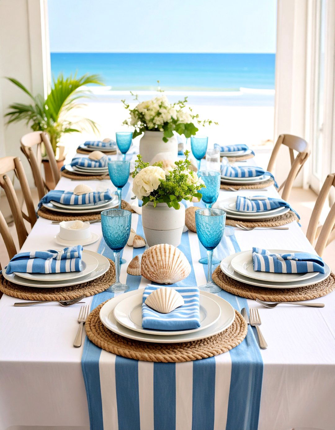 Coastal Beach Tablescape - 24 Tablescape Ideas