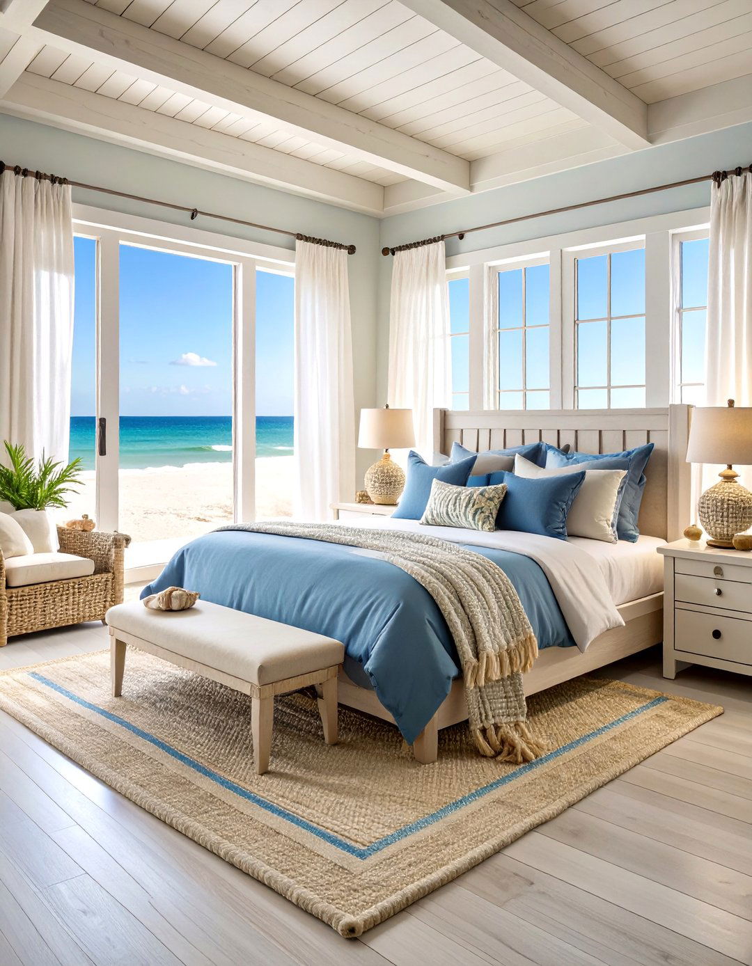 Coastal Beach Themed Bedroom - 24 Bedroom Design Ideas