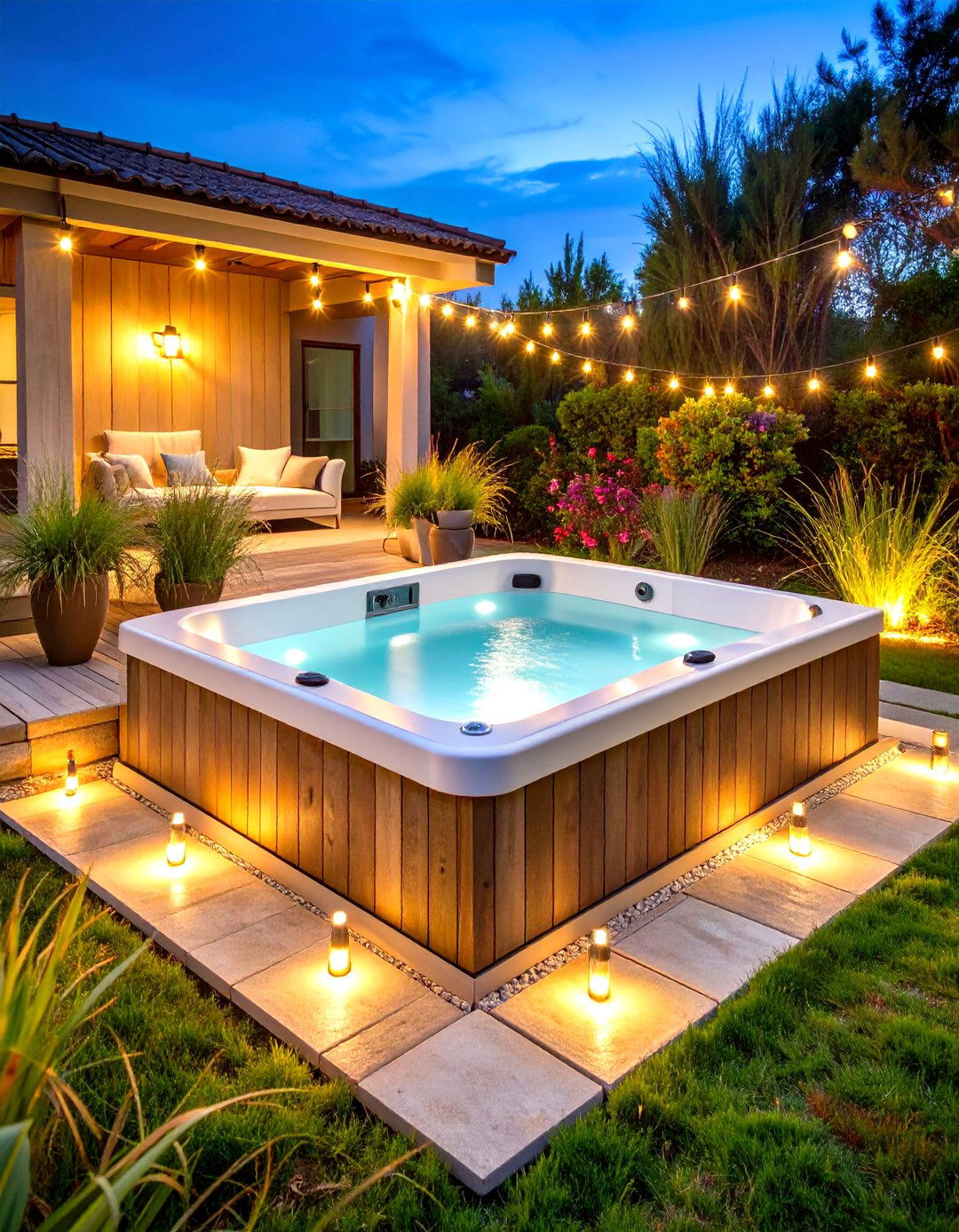 Coastal Beachside Hot Tub Retreat - 24 Hot Tub Landscaping Ideas