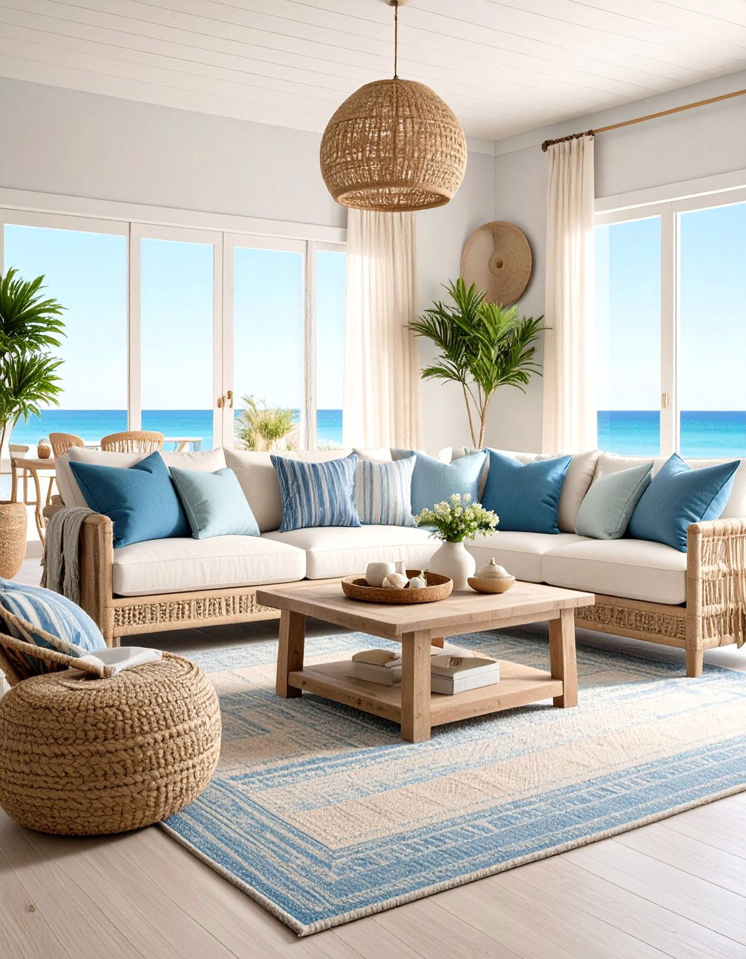 Coastal Beige Living Room Theme - 24 Beige Couch Living Room Ideas