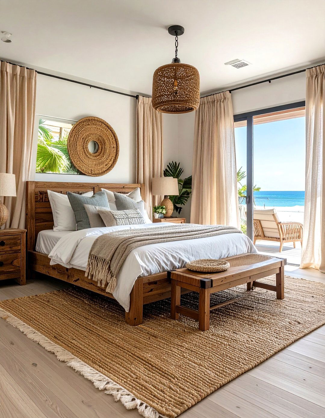 Coastal Black and Beige Beach House Bedroom - 24 Black and Beige Bedroom Design Ideas