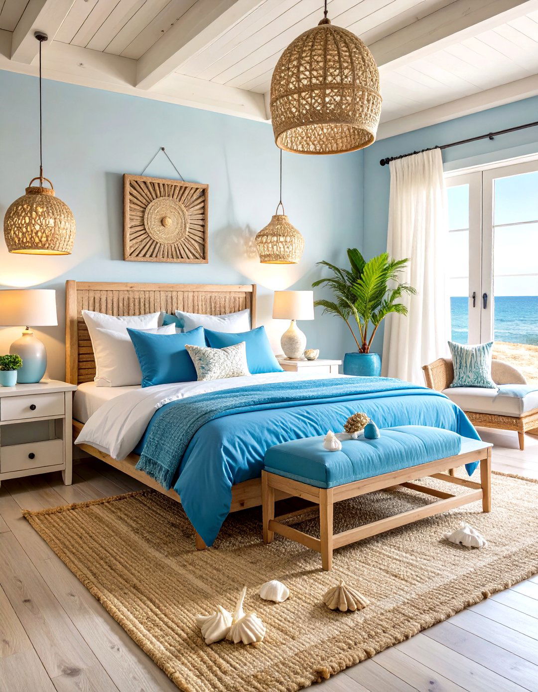 Coastal Blue Futon Bedroom - 24 Futon Bedroom Ideas