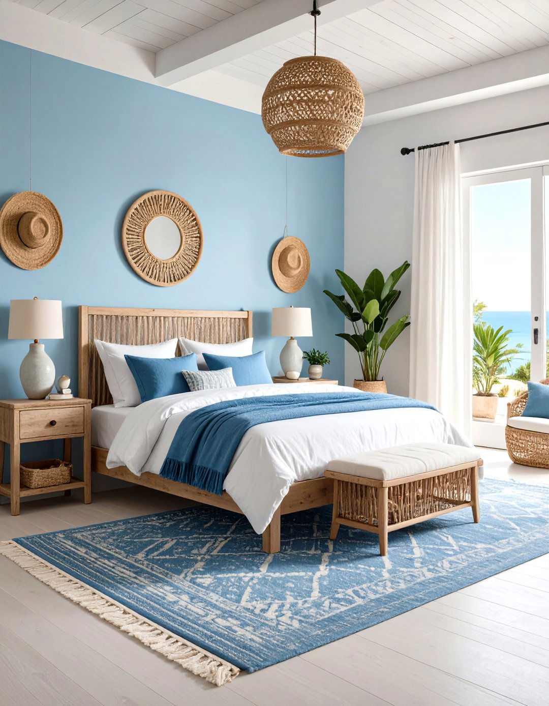 Coastal Blue Mediterranean Serenity - 24 Mediterranean Bedroom Ideas