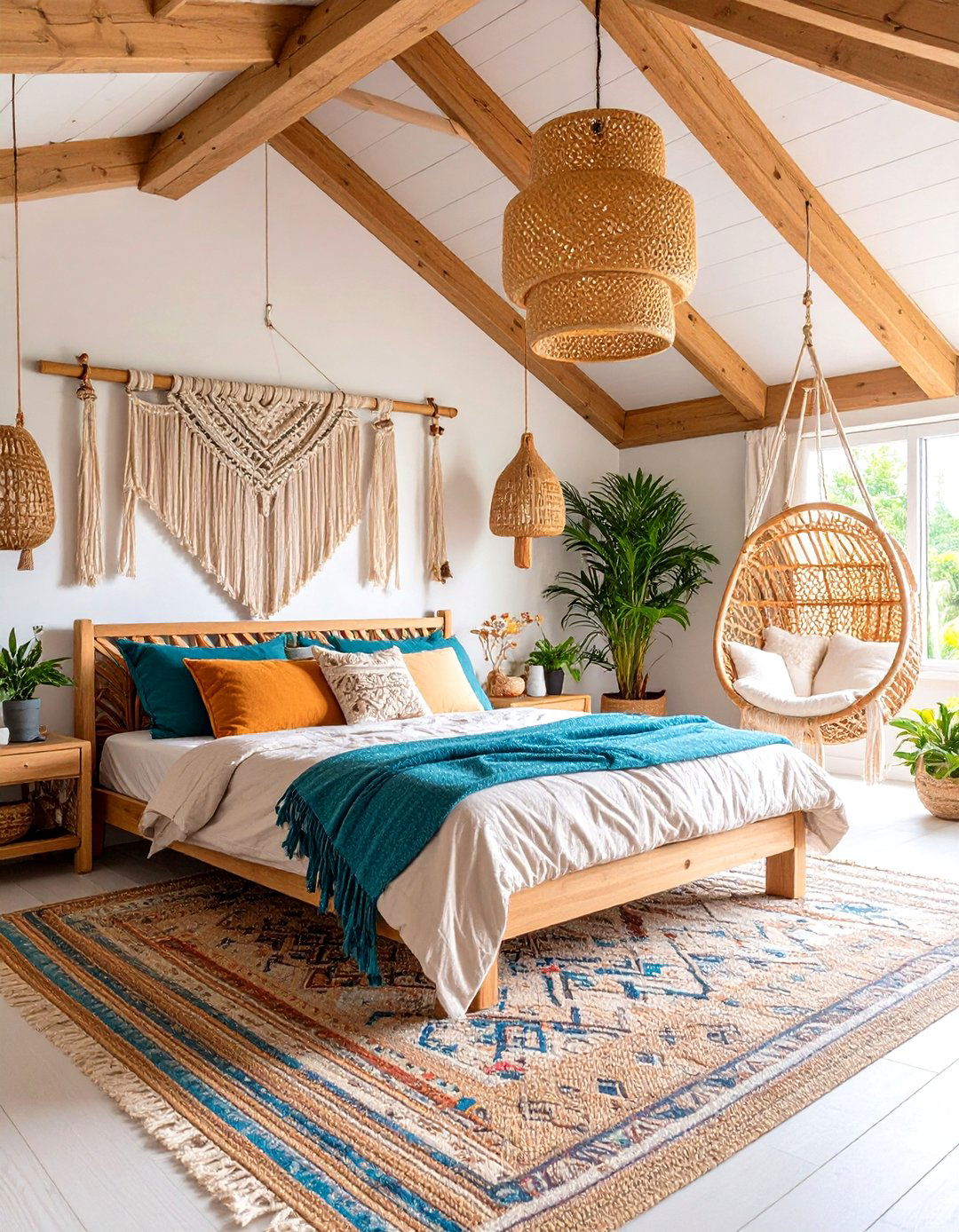 Coastal Boho Bedroom with Macrame Details - 24 Cape Cod Upstairs Bedroom Ideas