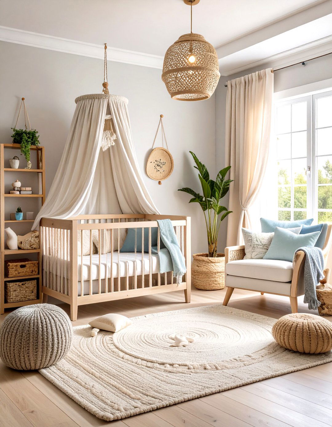 Coastal Boho Nursery Retreat - 24 Boho Nursery Ideas