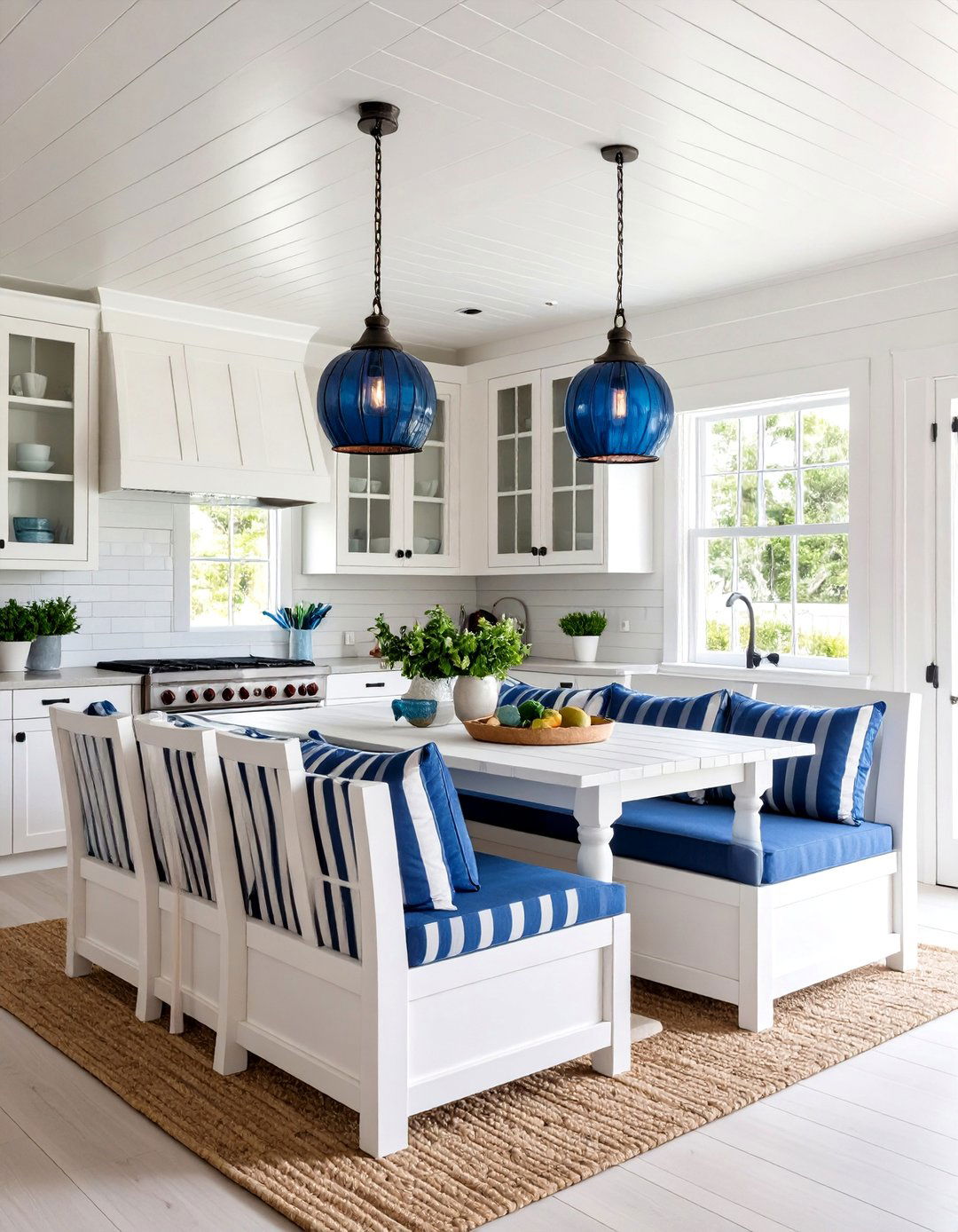 Coastal Breakfast Nook with Beach House Vibes - 24 Breakfast Nook Ideas