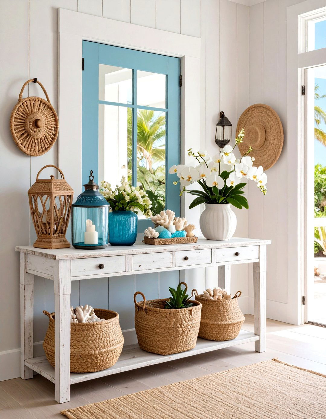Coastal Breeze Entry Design - 24 Entry Table Decor Ideas