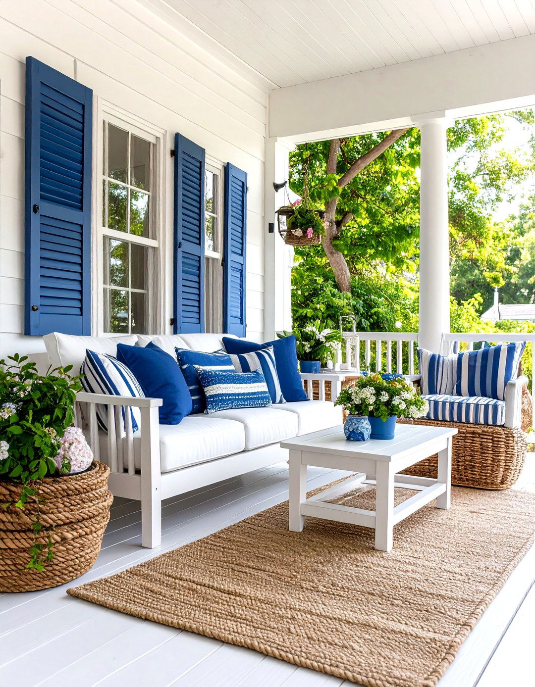 Coastal Breeze Relaxation Zone - 24 Small Front Porch Ideas