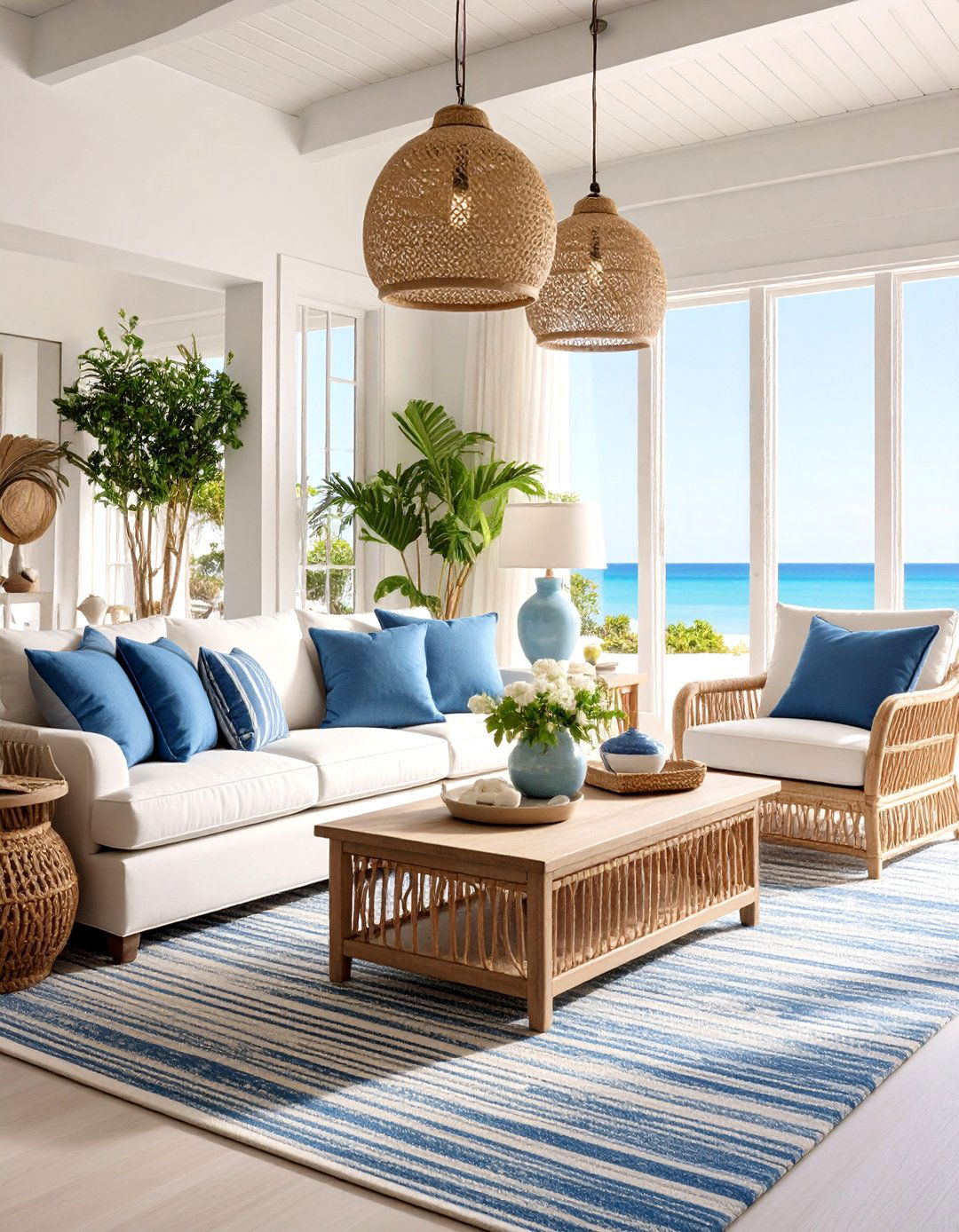 Coastal Chinoiserie Living Room - 24 Chinoiserie Living Room Ideas
