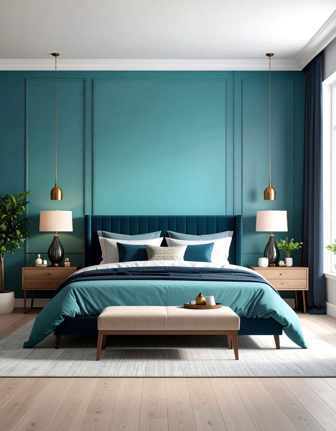 Coastal Color Gradient Walls - 24 Mermaid Bedroom Ideas