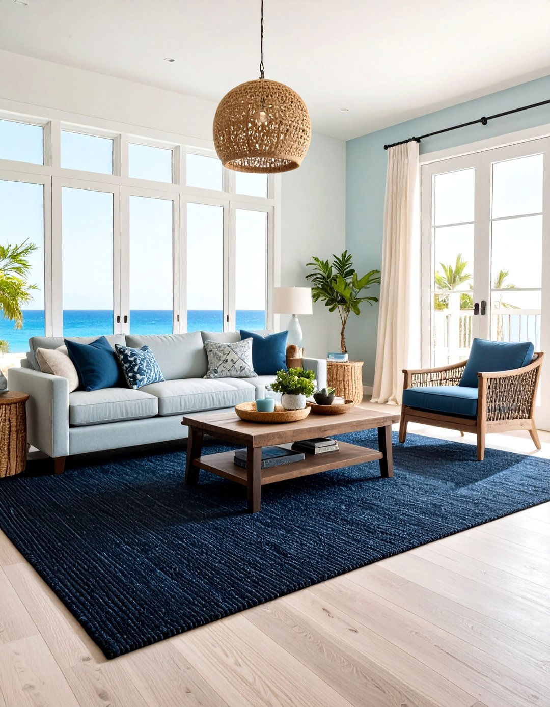 Coastal Contemporary Adaptation - 24 Black Carpet Living Room Ideas