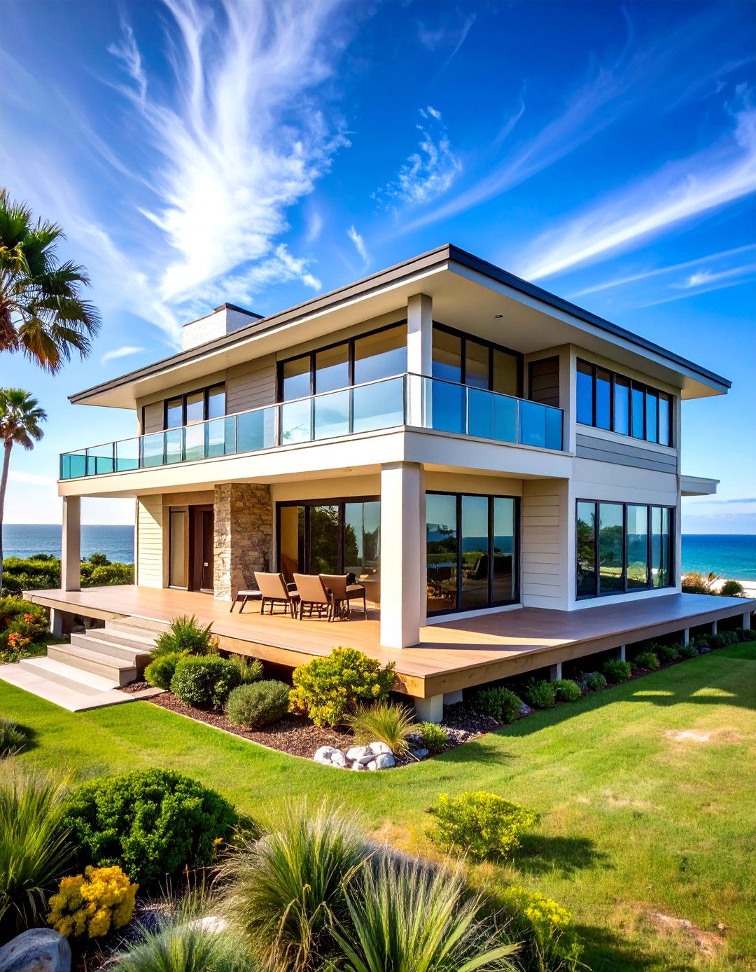 Coastal Contemporary with Fiber Cement Siding - 24 Aesthetic House Exterior Ideas