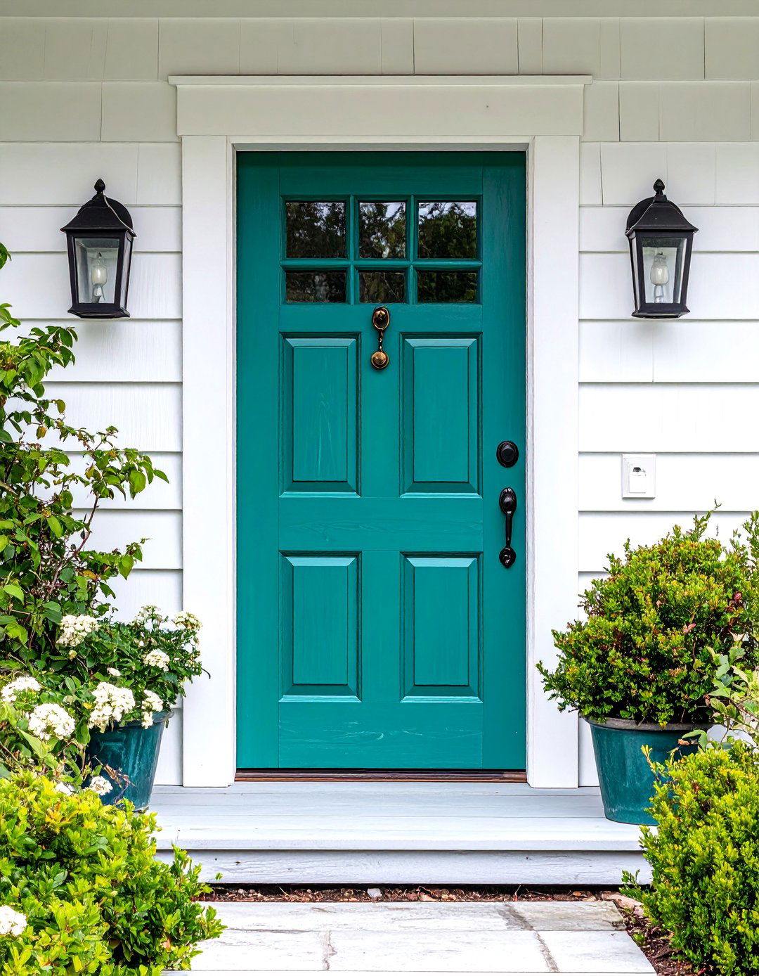 Coastal Cottage with Weathered Finishes - 24 Emerald Green Front Door Ideas
