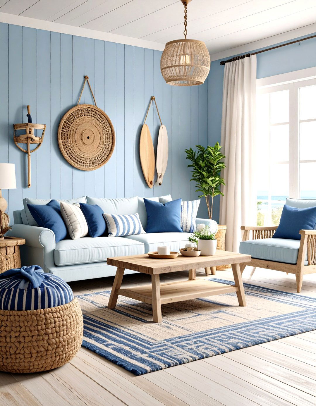 Coastal Country Fusion - 24 Country Living Room Ideas