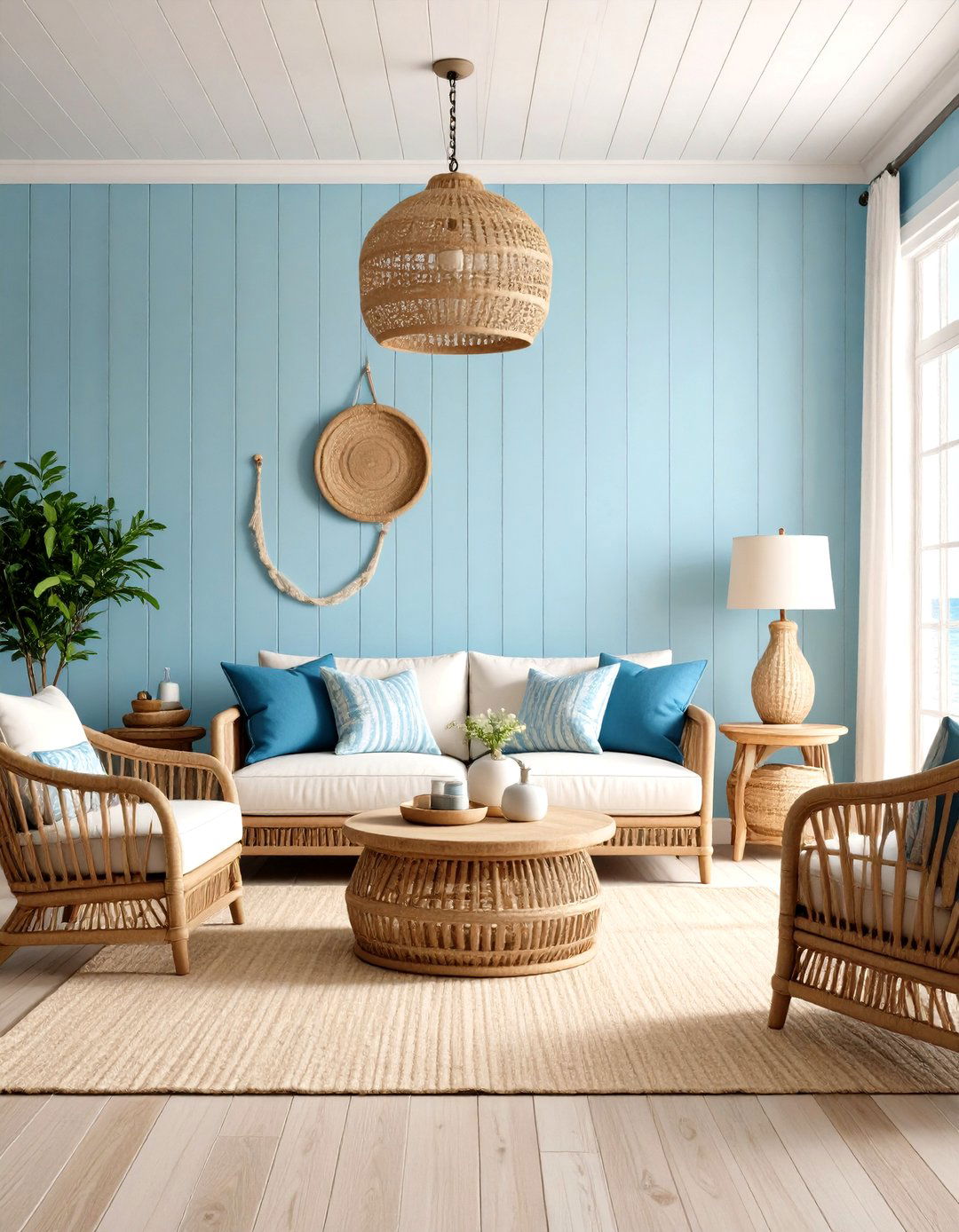 Coastal Cream Serenity - 24 Cream Living Room Ideas
