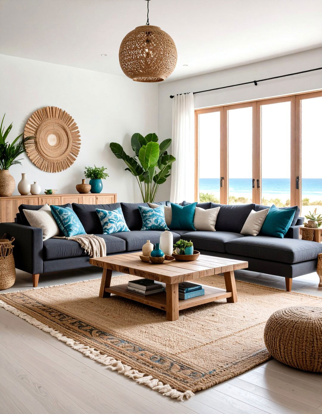 Coastal Dark Grey Couch Design Theme - 24 dark grey couch living room ideas
