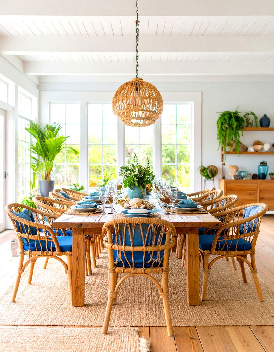Coastal Dining Retreat Florida Room - 24 Florida Room Ideas