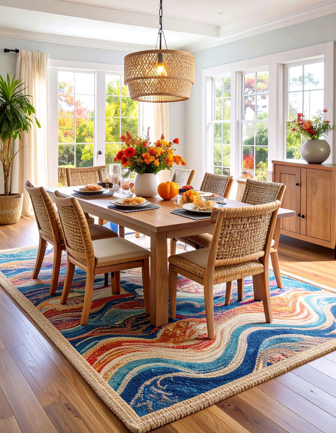 Coastal Dining Room Rugs - 24 Coastal Dining Room Ideas