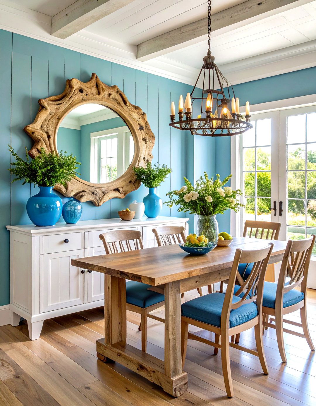Coastal Driftwood Mirrors - 24 Dining Room Mirror Ideas