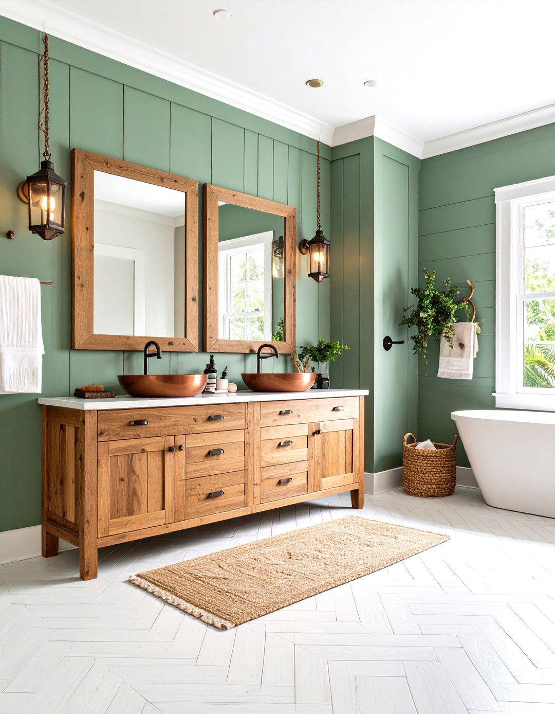 Coastal Eclectic Powder Room with Weathered Textures - 24 Eclectic Powder Room Ideas