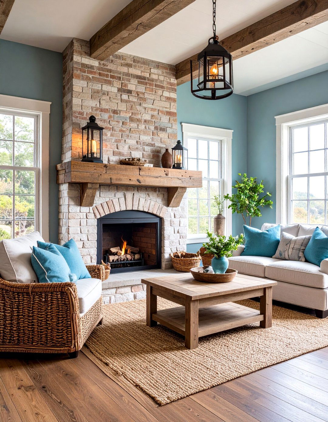 Coastal Fireplace Design Ideas - 24 Coastal Living Room Ideas