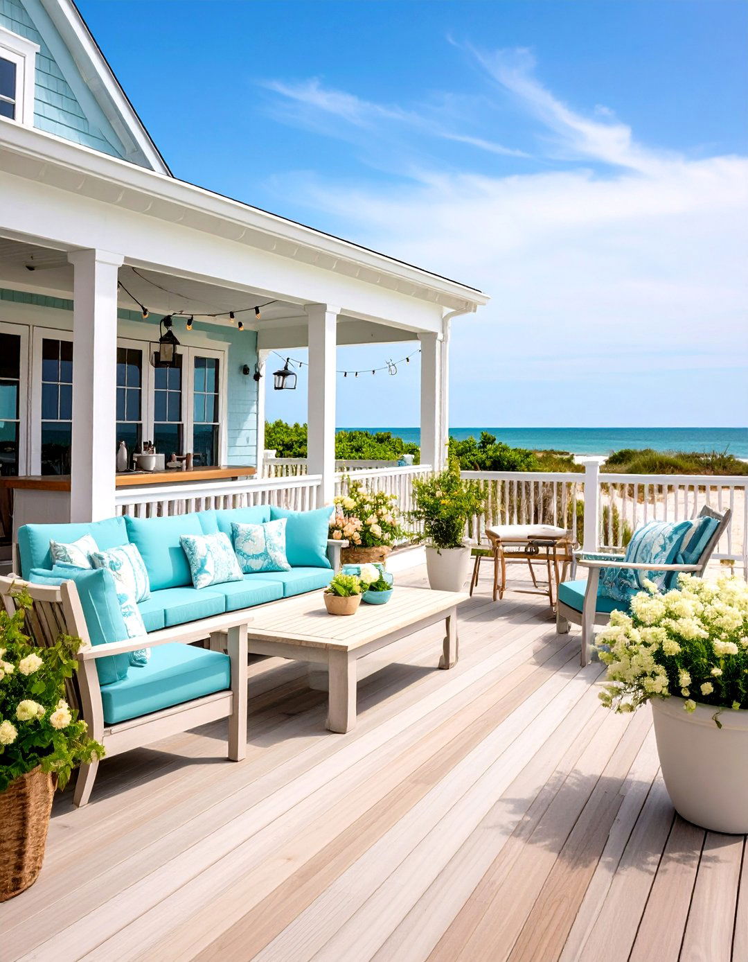 Coastal Inspired Deck Retreat - 24 Large Deck Ideas