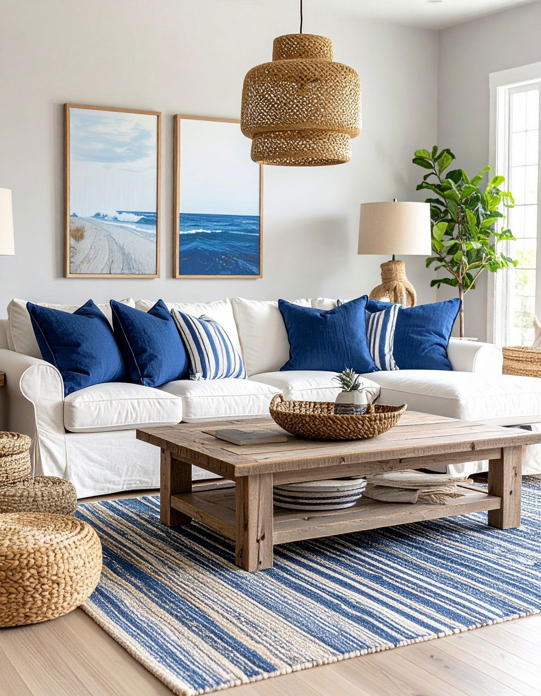 Coastal Living Room Retreat - 24 Pottery Barn Living Room Ideas