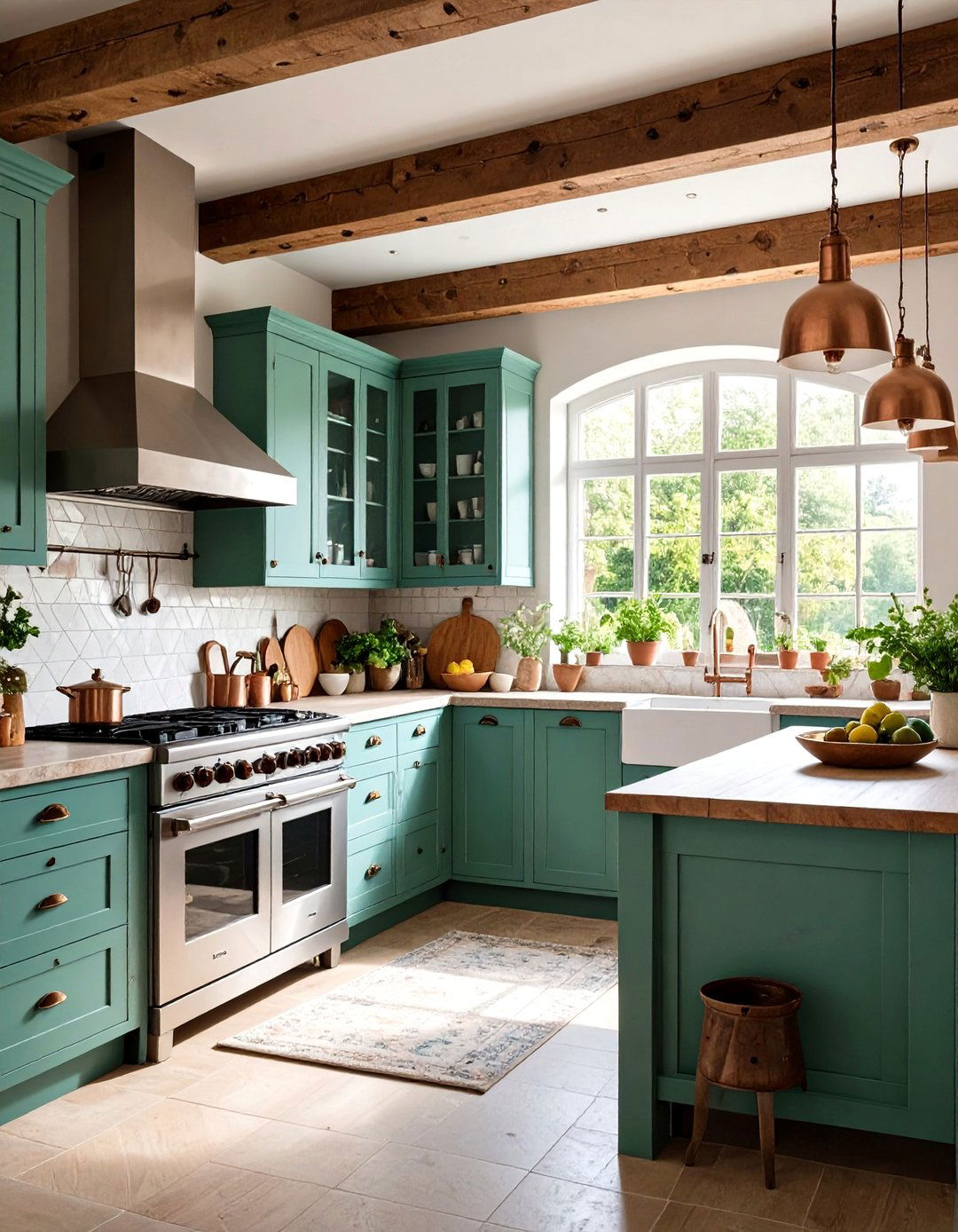 Coastal Mediterranean Style - 24 Kitchen With Stainless Steel Appliances