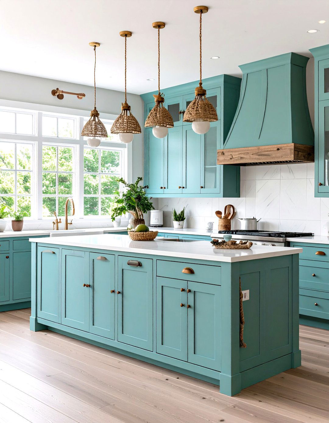 Coastal Mint Green Kitchen - 24 Mint Green Kitchen Ideas