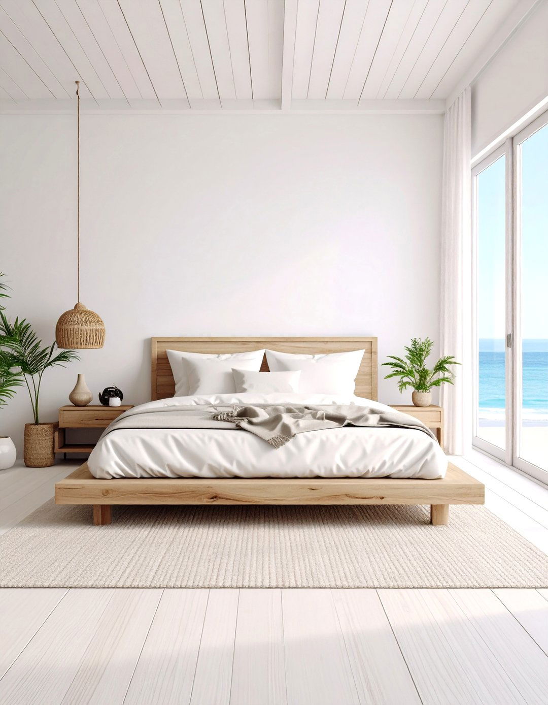 Coastal Modern Minimalist Bedroom - 24 Beach Themed Bedroom Ideas
