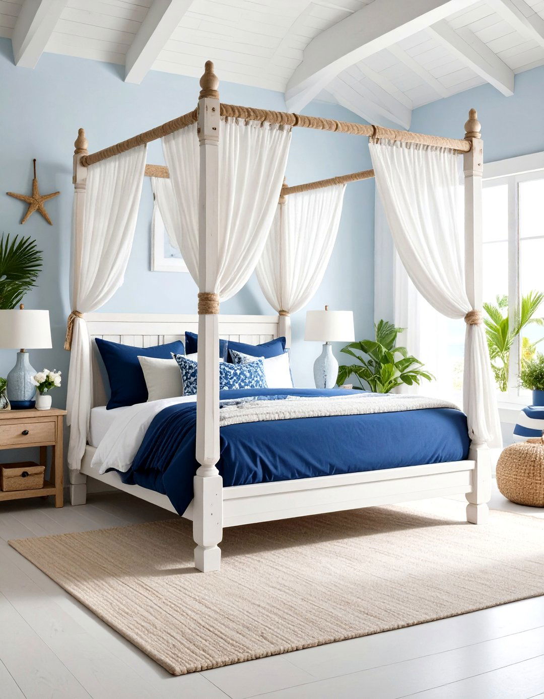 Coastal Nautical Canopy Bed - 24 Canopy Bed Ideas