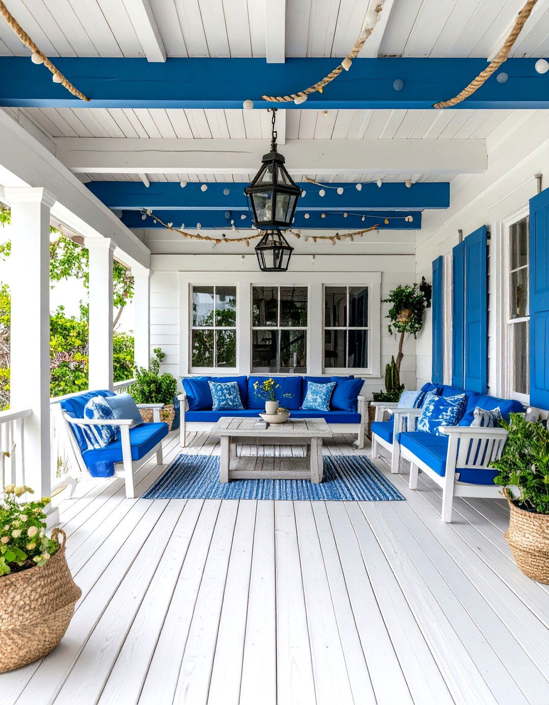 Coastal Nautical Covered Patio - 24 Attached Covered Patio Ideas