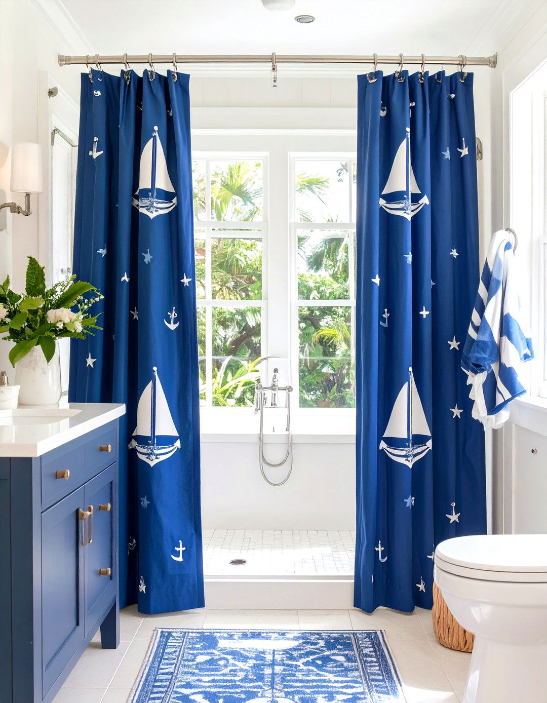 Coastal Nautical Shower Curtains - 24 Shower Curtain Ideas